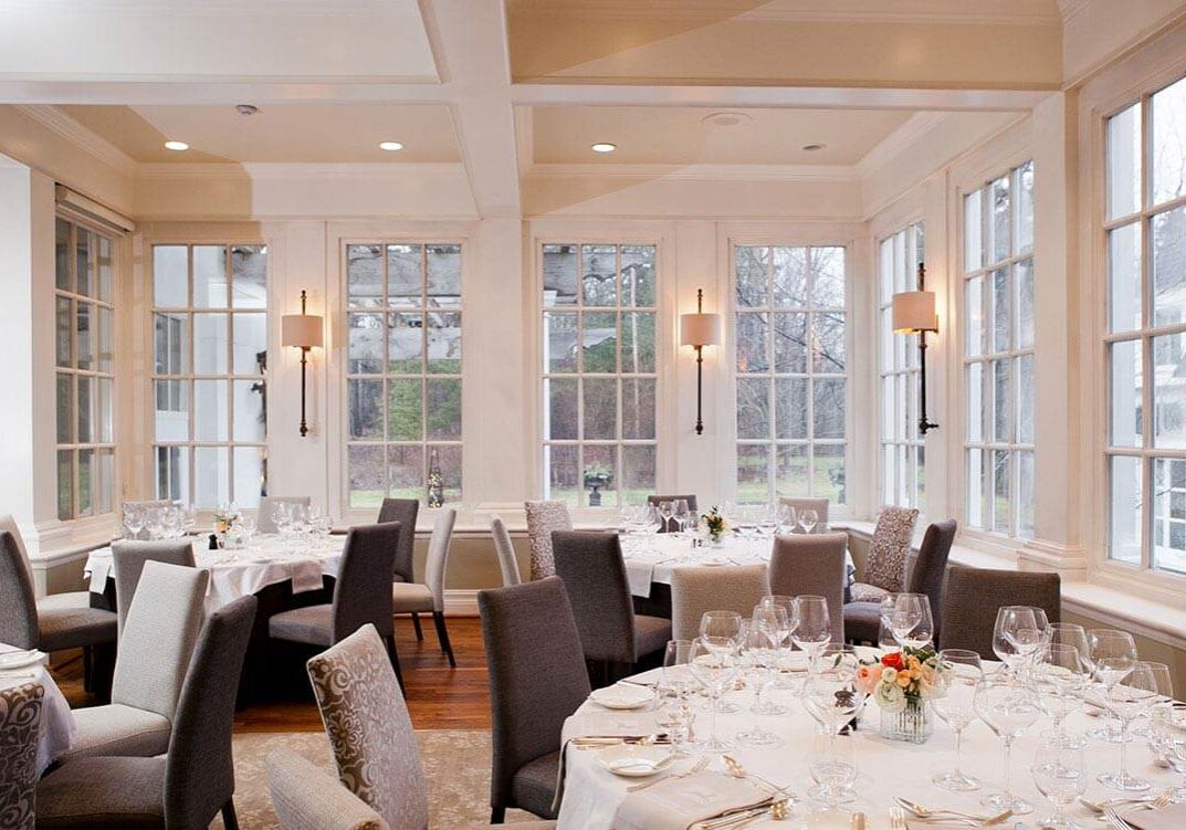 Wide shot of the Main Dining Room and tables