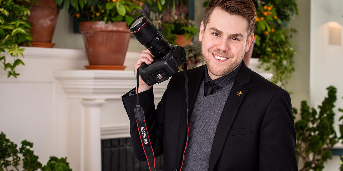 Bradley Macklam Holding his camera